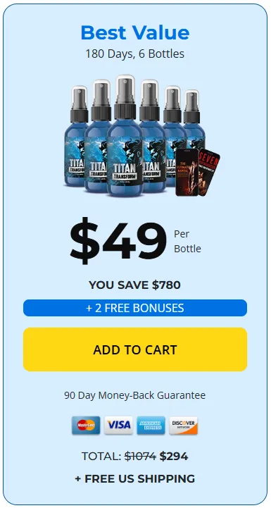 TITAN TRANSFORM price 6 bottle